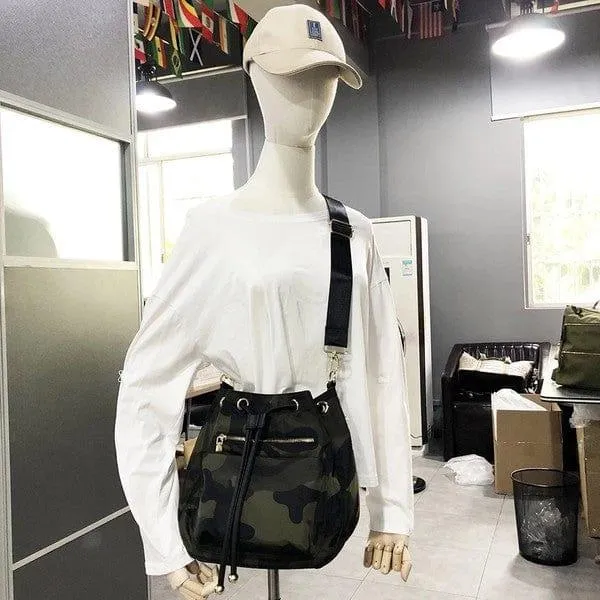 Nylon Camo bucket bags
