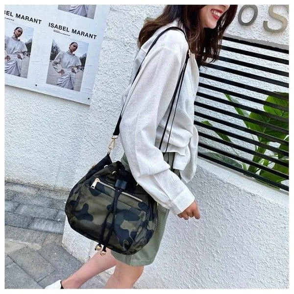 Nylon Camo bucket bags