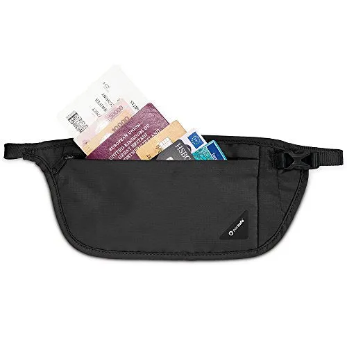 Pacsafe Coversafe V100 Anti-Theft Rfid Blocking Waist Wallet, Black