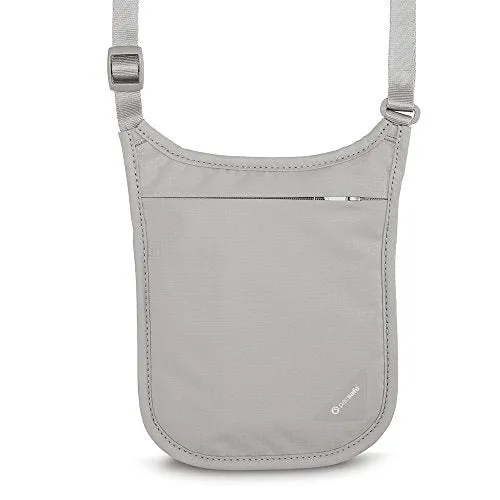 Pacsafe Coversafe V75 Anti-Theft Rfid Blocking Neck Pouch, Neutral Grey