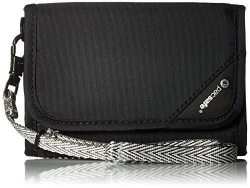 Pacsafe RFIDsafe V125 Anti-Theft RFID Blocking Tri-Fold Wallet, Black