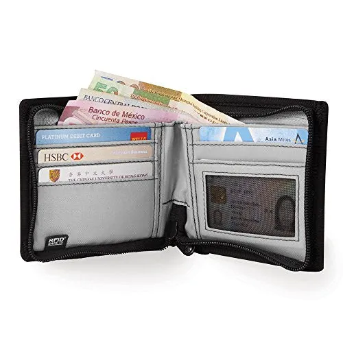 Pacsafe Rfidsafe Z100 Anti-Theft Rfid Blocking Bi-Fold Wallet, Charcoal