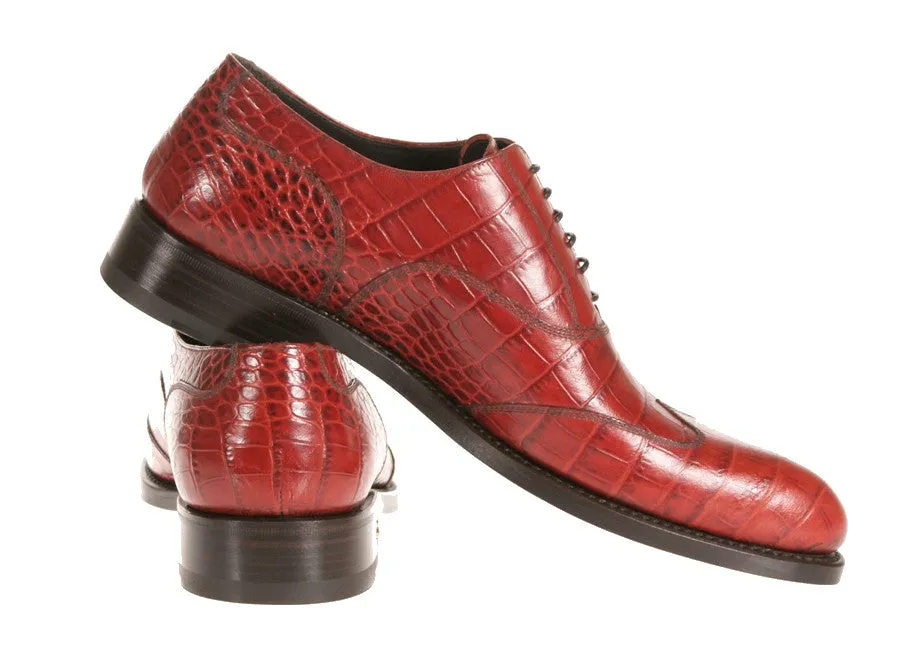 Parenzo Alligator-Embossed Oxford Shoes
