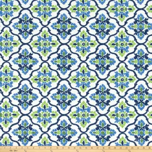 Plumbago Courtyard Slub Linen White Fabric By Premier Prints