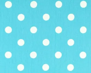 Polka Dot Girly Blue White Twill Fabric By Premier Prints