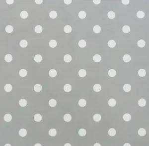 Polka Dot Storm White Twill