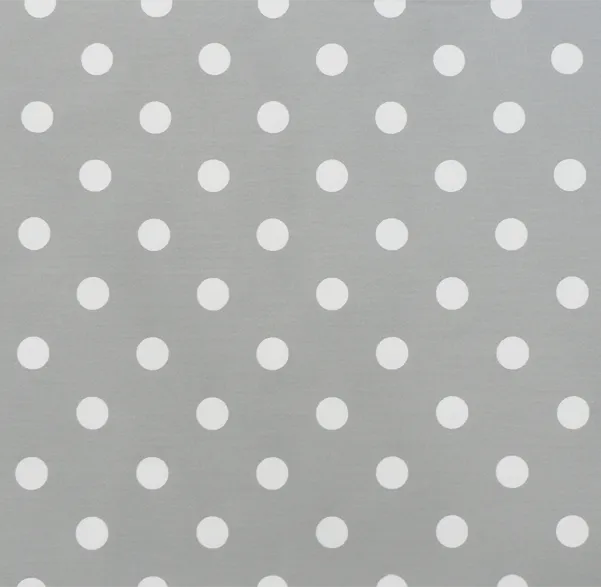 Polka Dot Storm White Twill