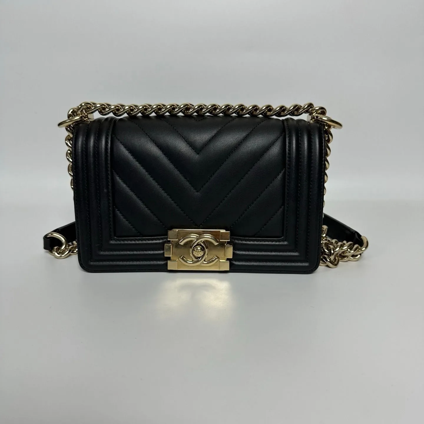 Preloved Chanel Leboy bag Black color - NG102621