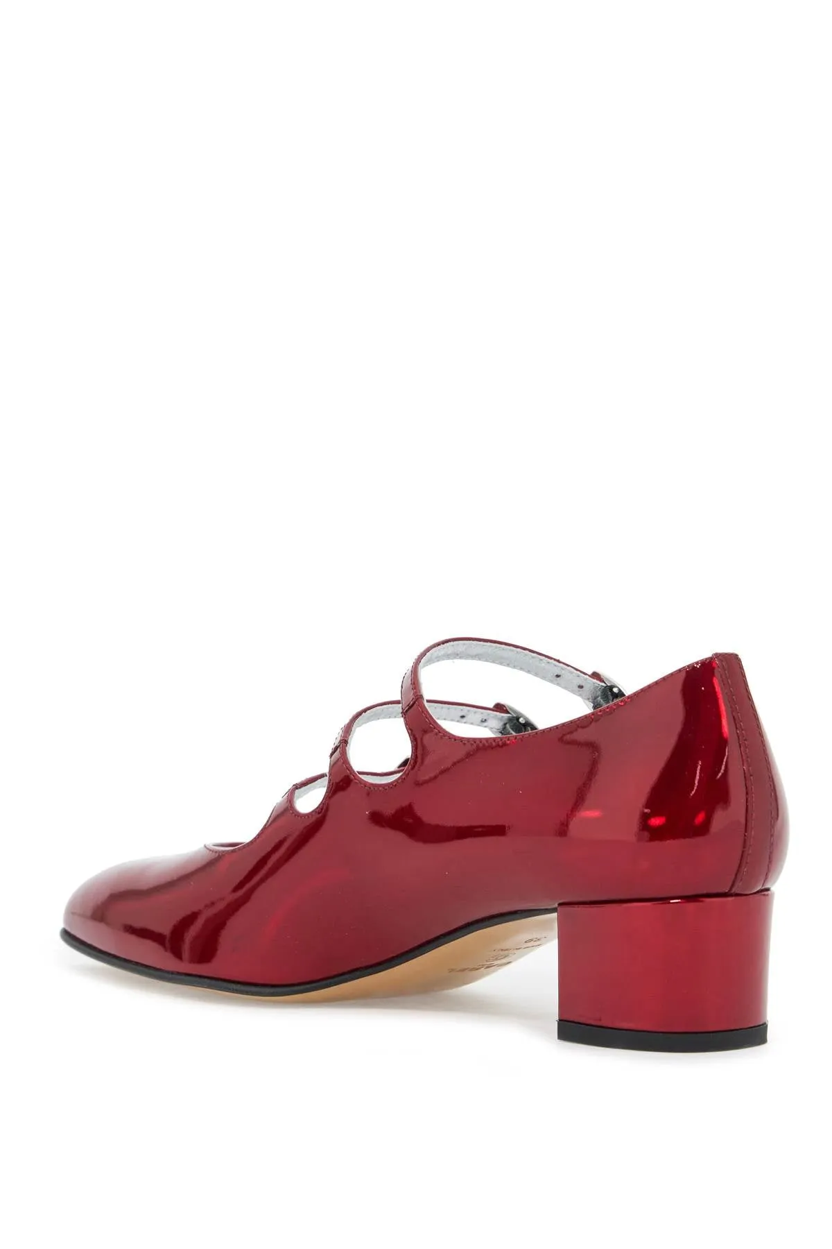 "metallic mary jane k KINA 24 RED REFLEX PATENT
