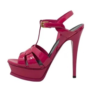 Saint Laurent Pink Tribute Sandals 36.5