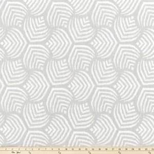 Sea Jewel French Grey Slub Canvas Fabric By Premier Prints