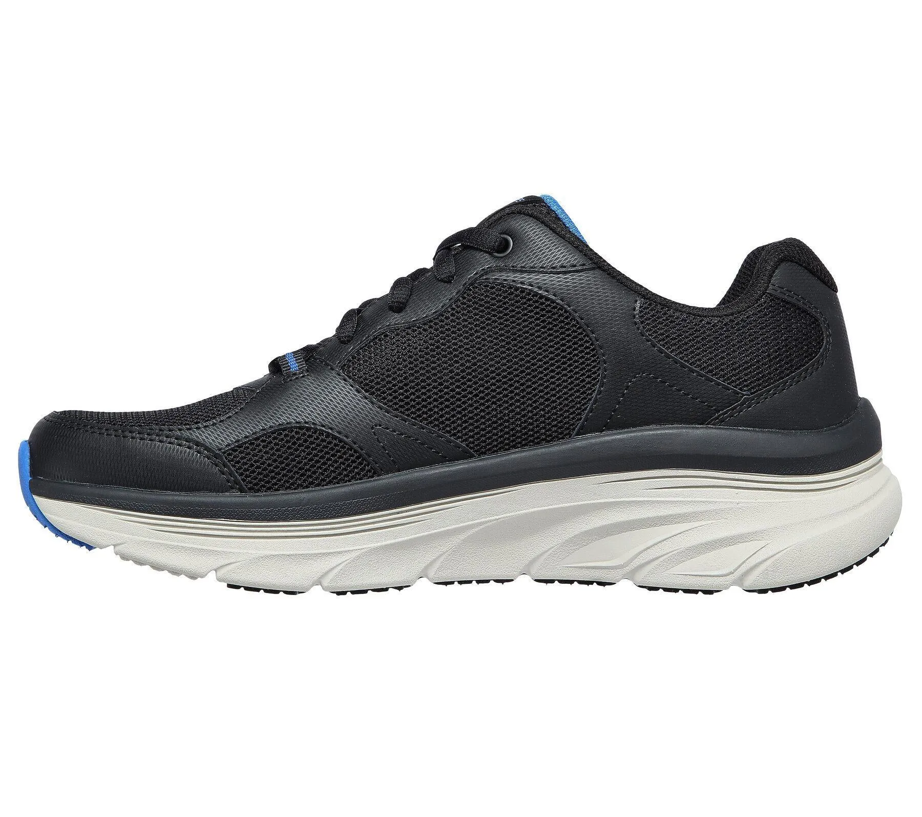 Skechers Men's Relaxed Fit D'Lux Walker - Mainstream in Black Size UK6  to UK13