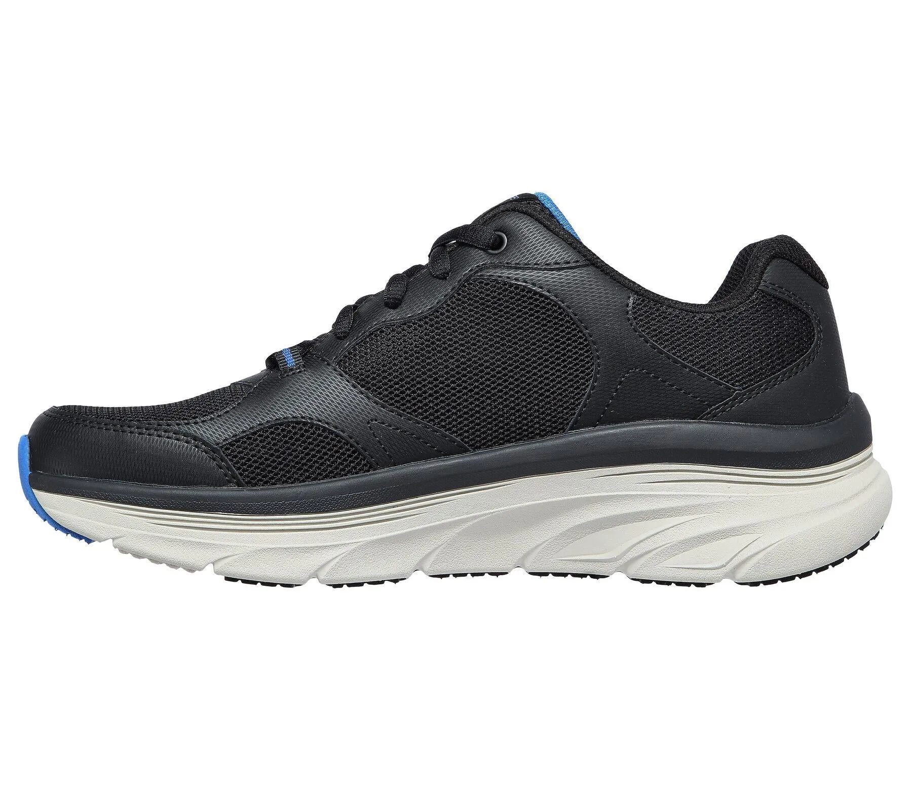 Skechers Men's Relaxed Fit D'Lux Walker - Mainstream in Black Size UK6  to UK13
