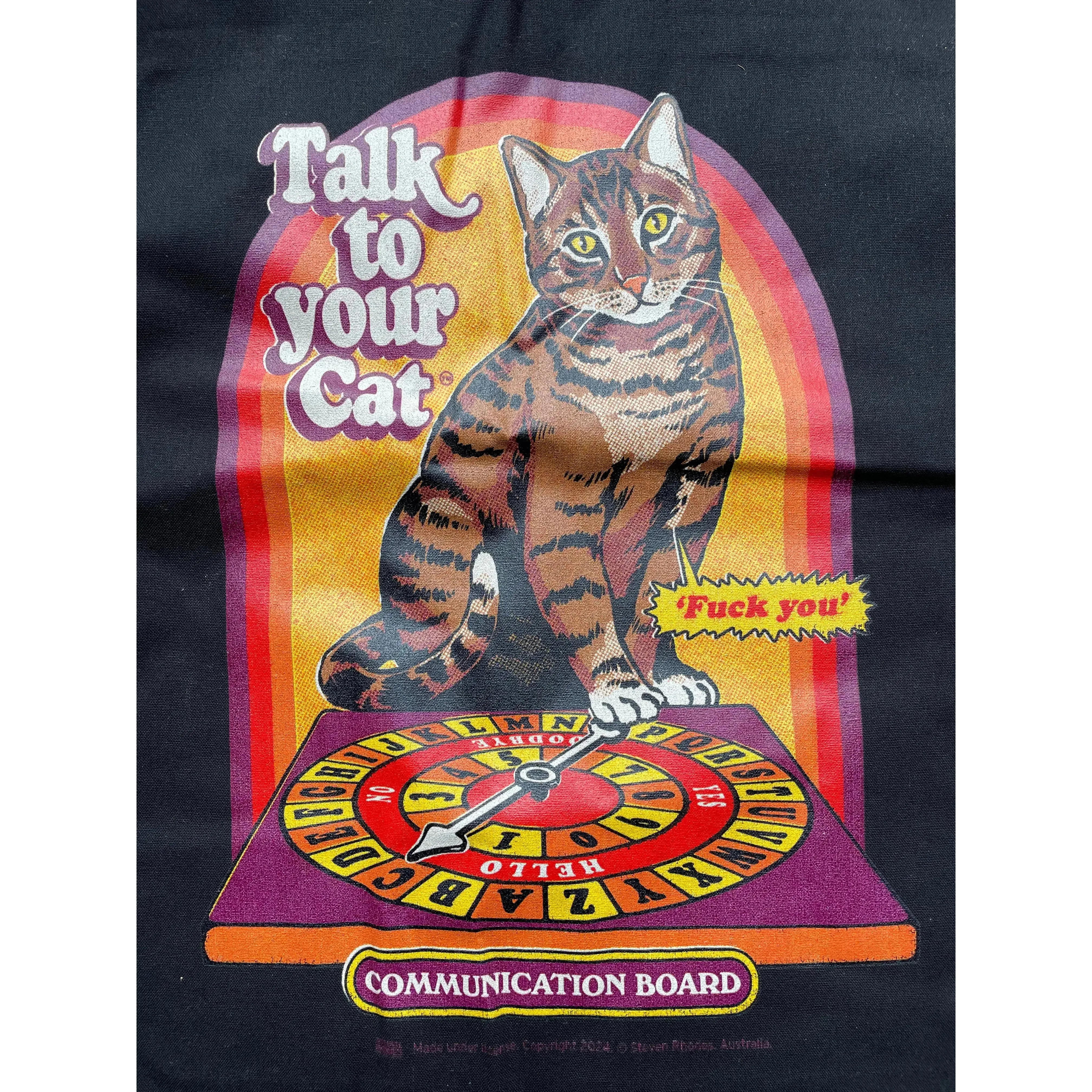 Steven Rhodes (Talk To Your Cat) Black Tote Bag