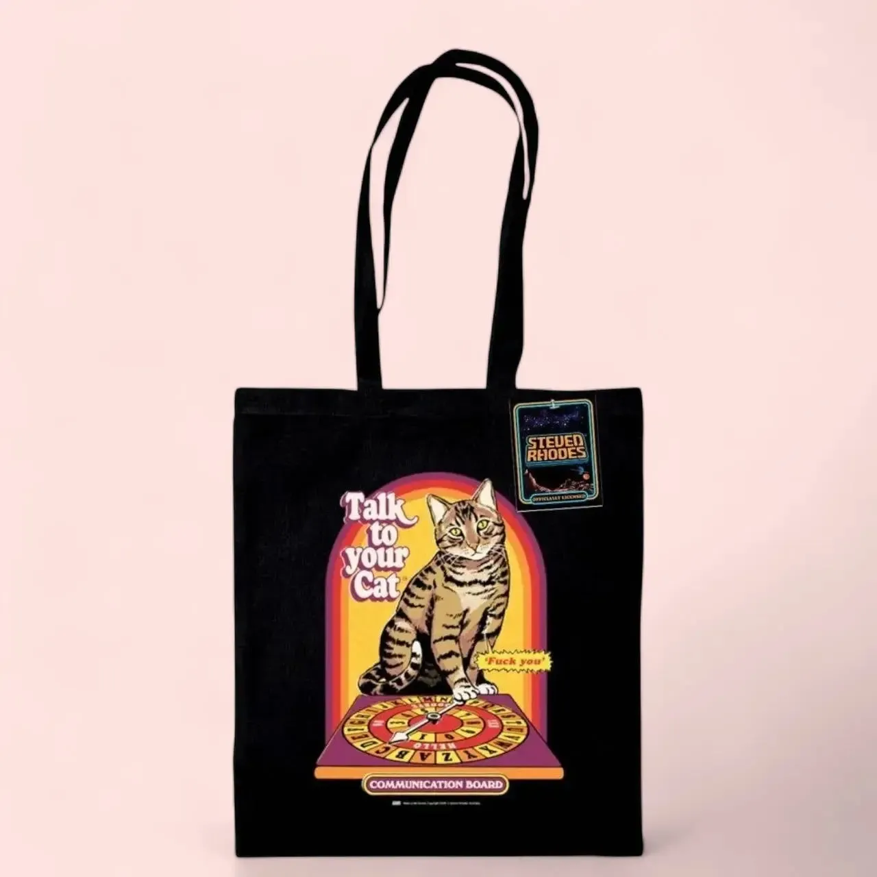 Steven Rhodes (Talk To Your Cat) Black Tote Bag