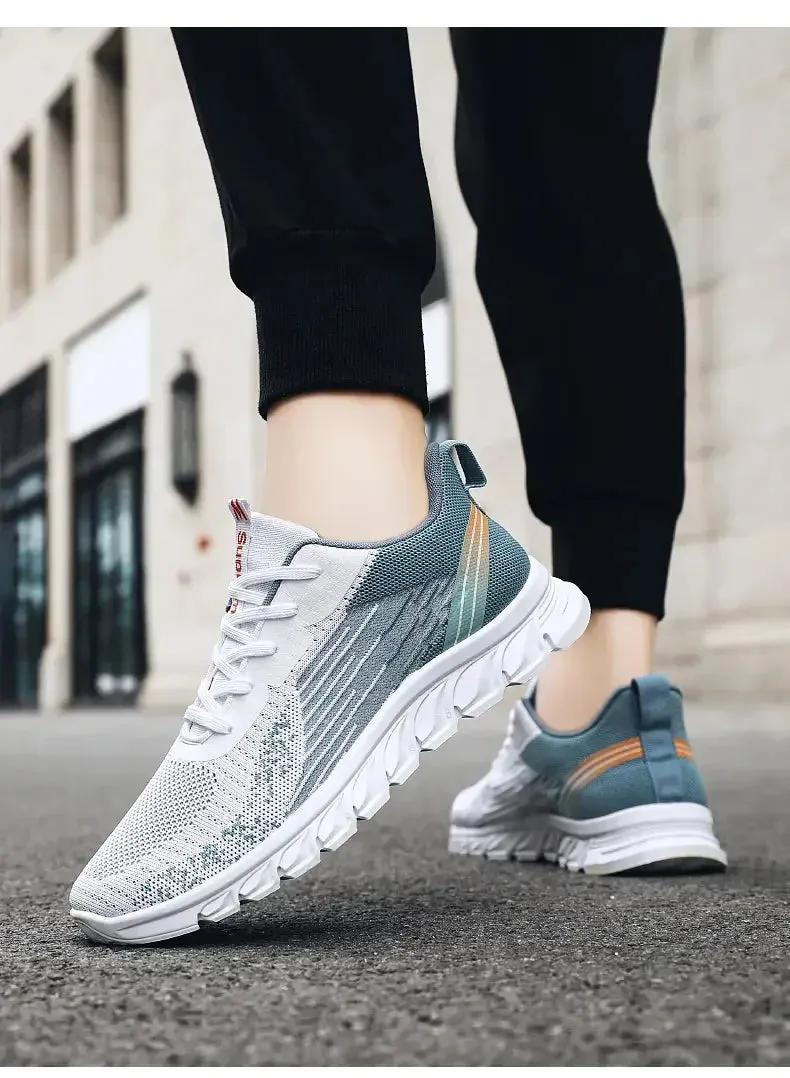 Summer New Fashion Casual Man Shoe Mesh Sneakers Thick Soled Breathable Non-slip Running Shoes Men's Shoes Free Shipping