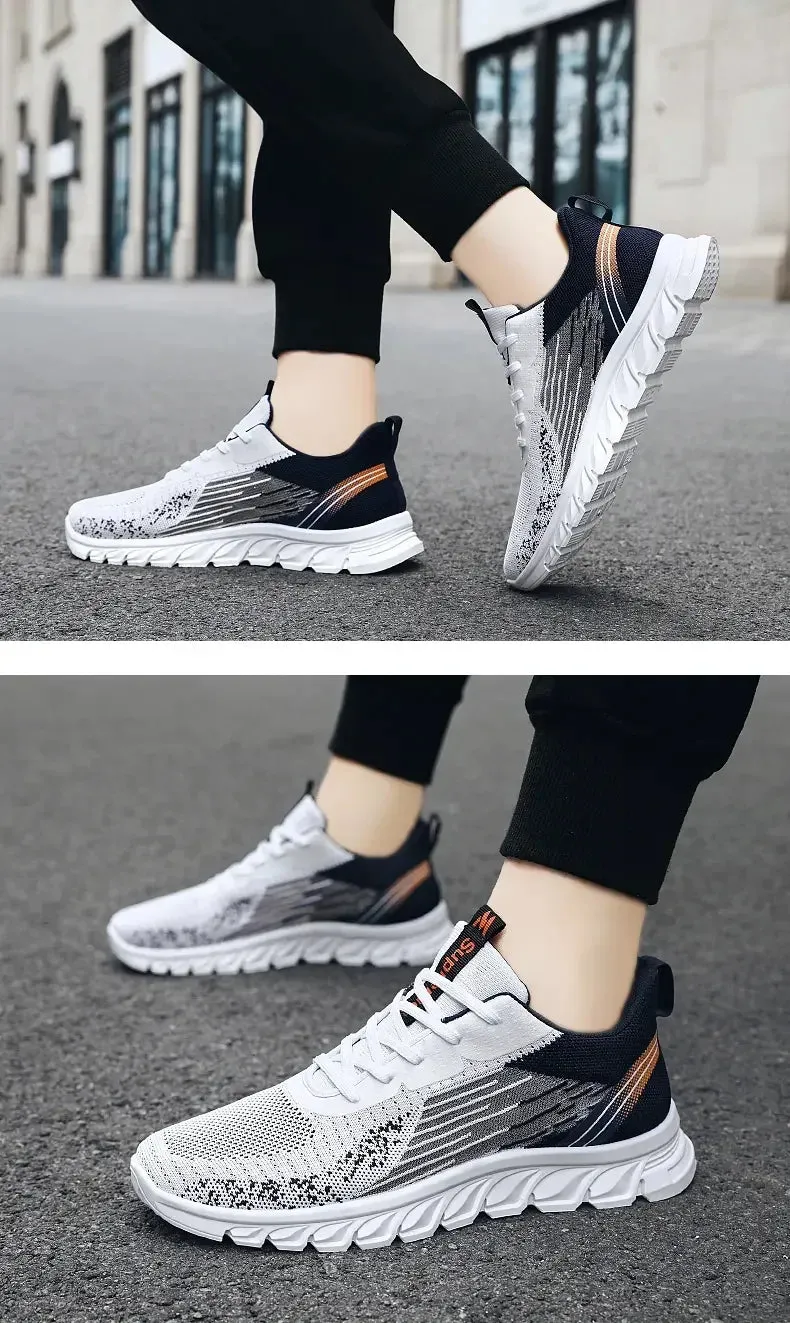 Summer New Fashion Casual Man Shoe Mesh Sneakers Thick Soled Breathable Non-slip Running Shoes Men's Shoes Free Shipping