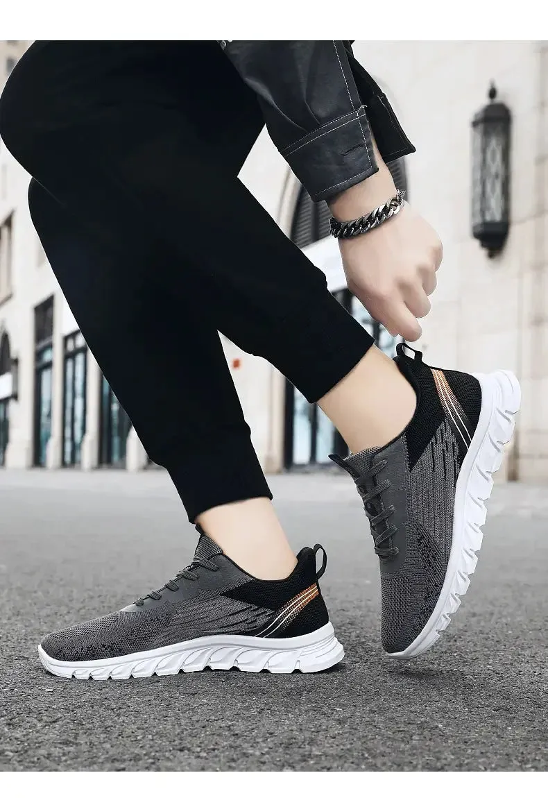 Summer New Fashion Casual Man Shoe Mesh Sneakers Thick Soled Breathable Non-slip Running Shoes Men's Shoes Free Shipping