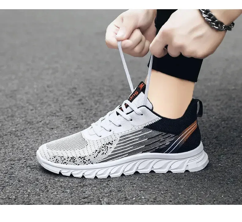 Summer New Fashion Casual Man Shoe Mesh Sneakers Thick Soled Breathable Non-slip Running Shoes Men's Shoes Free Shipping