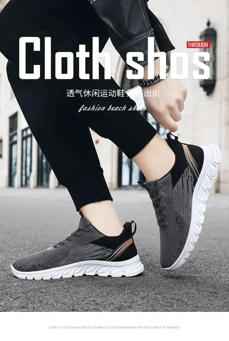 Summer New Fashion Casual Man Shoe Mesh Sneakers Thick Soled Breathable Non-slip Running Shoes Men's Shoes Free Shipping
