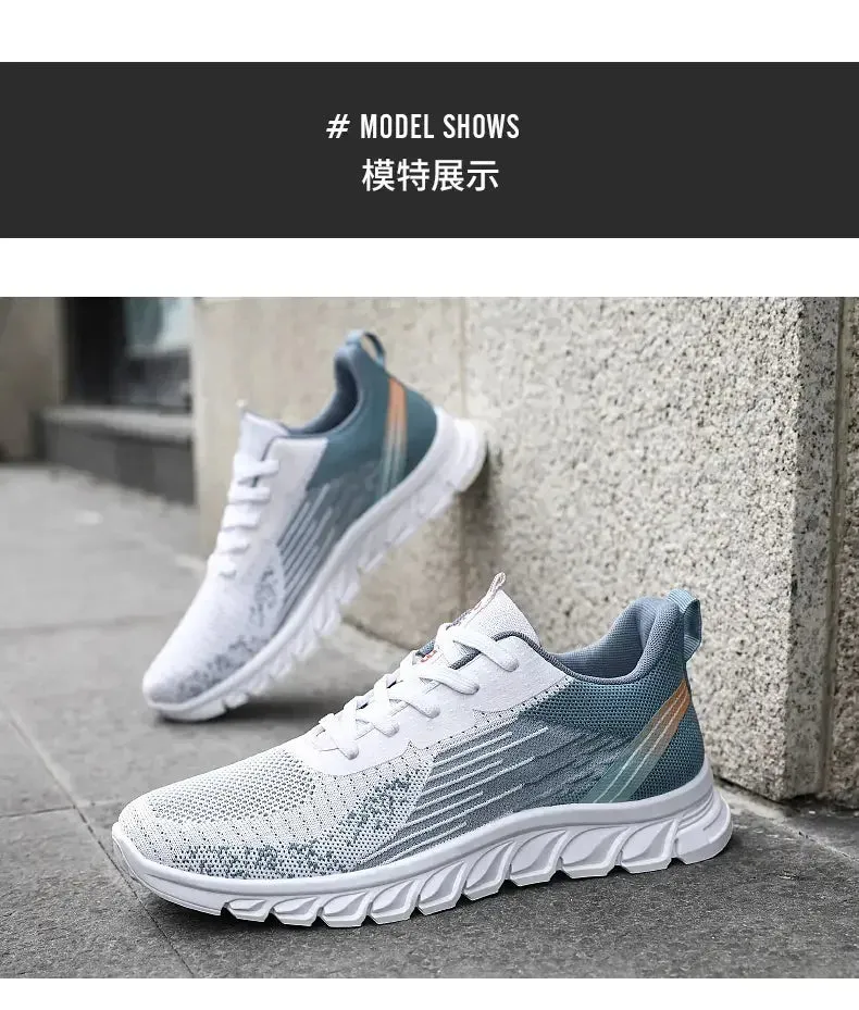 Summer New Fashion Casual Man Shoe Mesh Sneakers Thick Soled Breathable Non-slip Running Shoes Men's Shoes Free Shipping