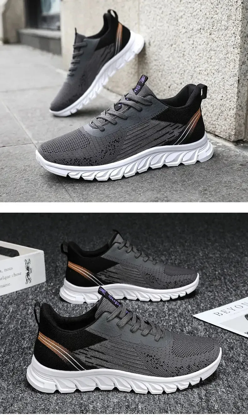 Summer New Fashion Casual Man Shoe Mesh Sneakers Thick Soled Breathable Non-slip Running Shoes Men's Shoes Free Shipping