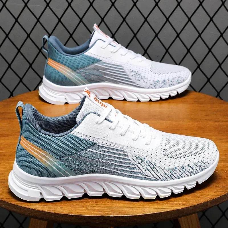 Summer New Fashion Casual Man Shoe Mesh Sneakers Thick Soled Breathable Non-slip Running Shoes Men's Shoes Free Shipping
