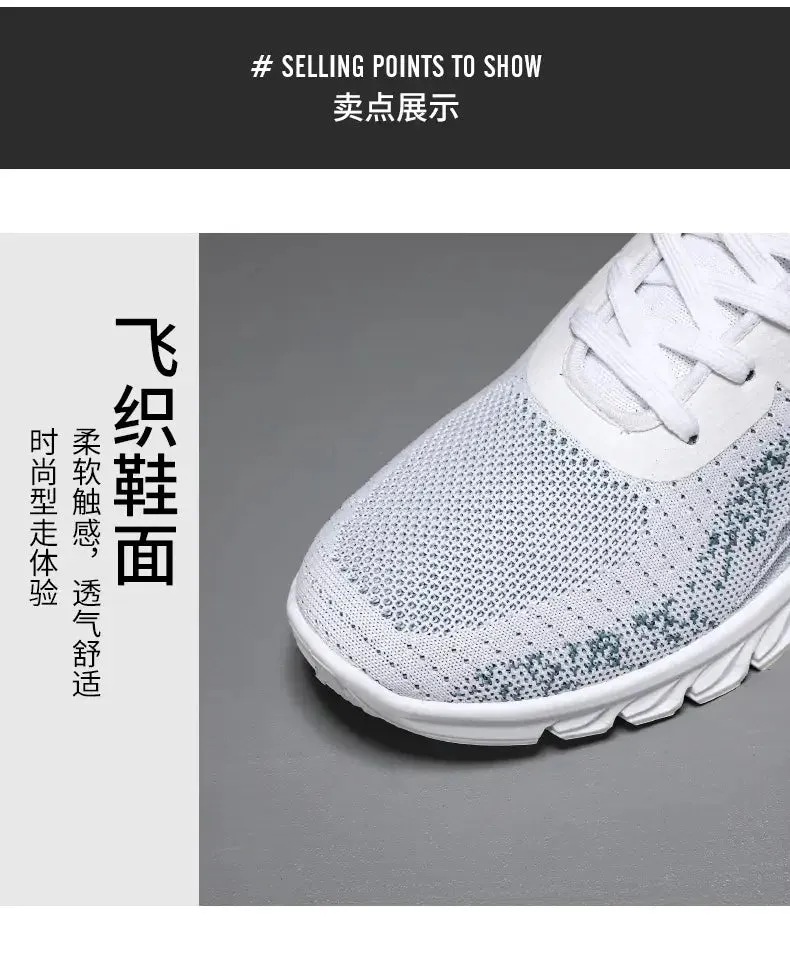 Summer New Fashion Casual Man Shoe Mesh Sneakers Thick Soled Breathable Non-slip Running Shoes Men's Shoes Free Shipping