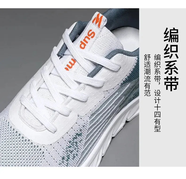 Summer New Fashion Casual Man Shoe Mesh Sneakers Thick Soled Breathable Non-slip Running Shoes Men's Shoes Free Shipping