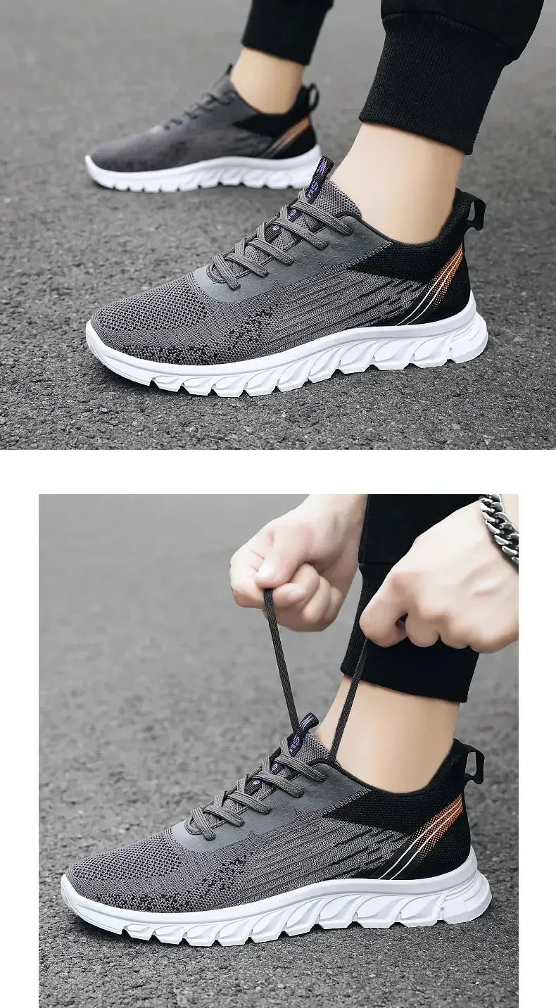 Summer New Fashion Casual Man Shoe Mesh Sneakers Thick Soled Breathable Non-slip Running Shoes Men's Shoes Free Shipping