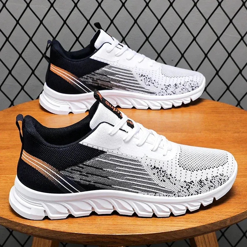 Summer New Fashion Casual Man Shoe Mesh Sneakers Thick Soled Breathable Non-slip Running Shoes Men's Shoes Free Shipping