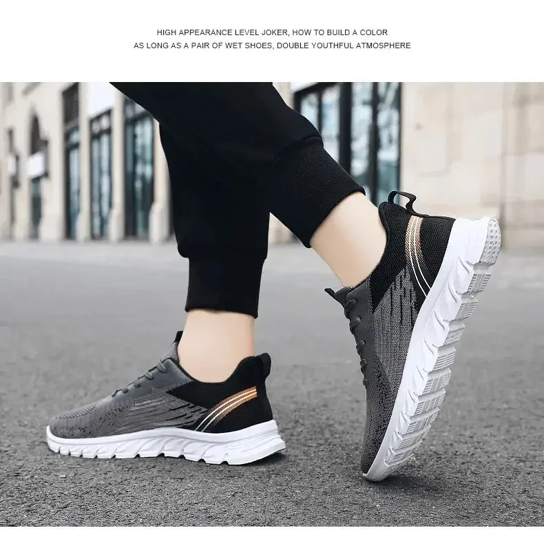 Summer New Fashion Casual Man Shoe Mesh Sneakers Thick Soled Breathable Non-slip Running Shoes Men's Shoes Free Shipping