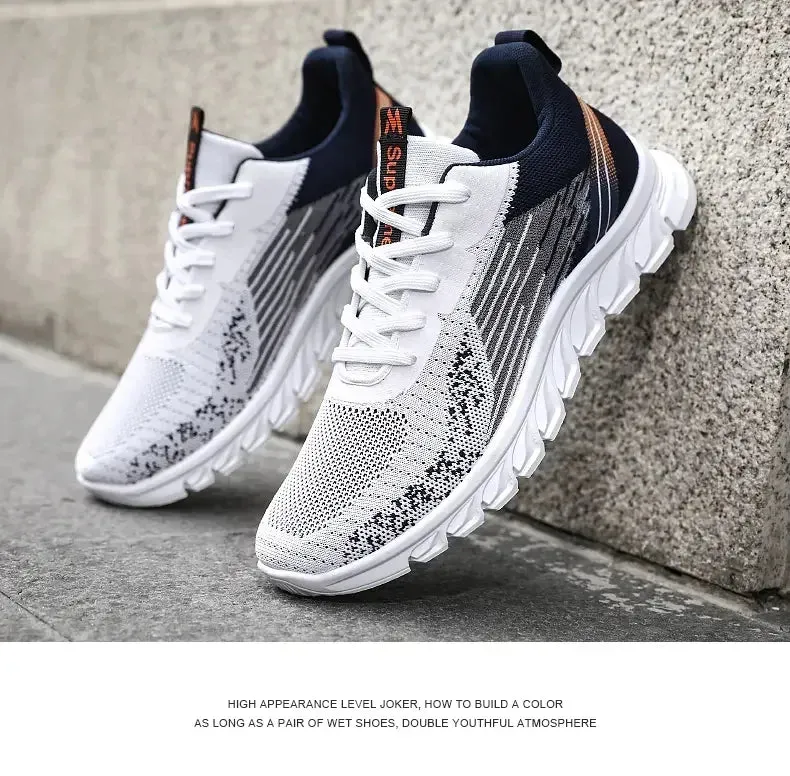 Summer New Fashion Casual Man Shoe Mesh Sneakers Thick Soled Breathable Non-slip Running Shoes Men's Shoes Free Shipping