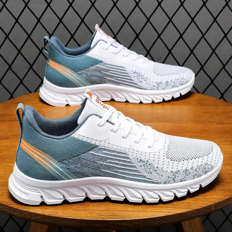 Summer New Fashion Casual Man Shoe Mesh Sneakers Thick Soled Breathable Non-slip Running Shoes Men's Shoes Free Shipping