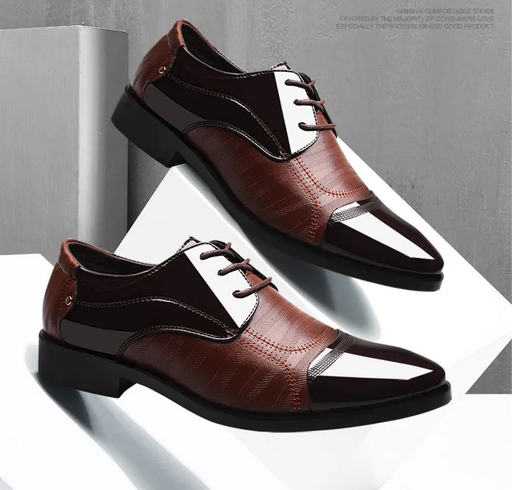 summer new shoes men's business dress large size shoes fashion hundred tower wedding shoes