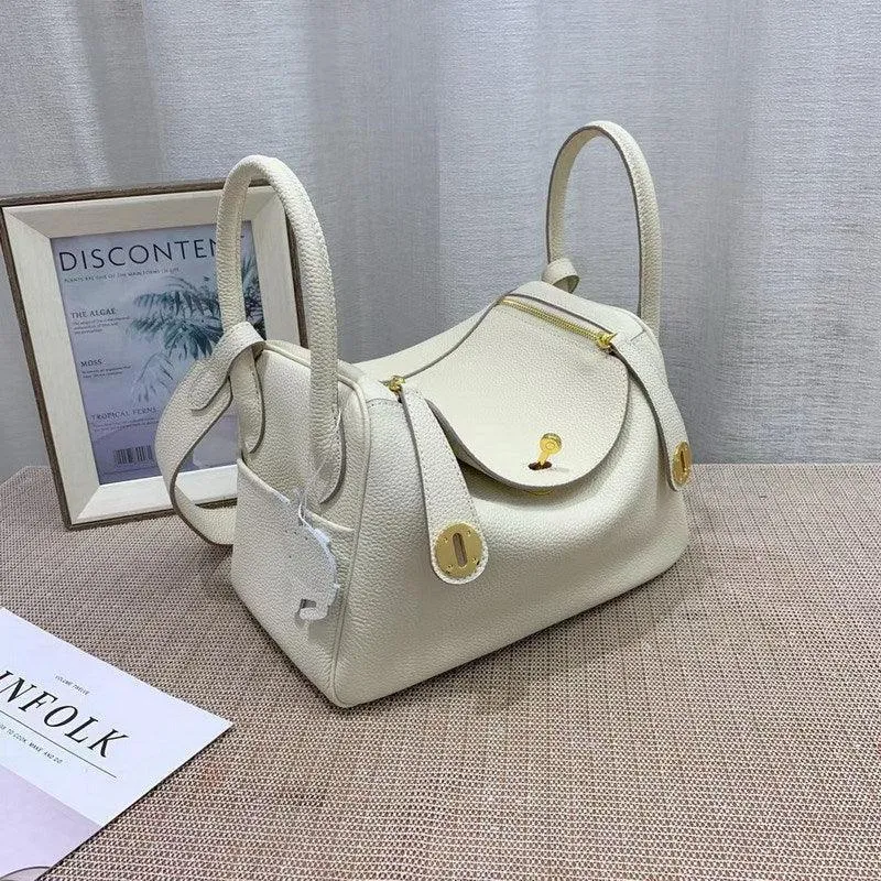 Togo Cowhide Leather Bag Women Shoulder Bag Gold Tone and Silver Tone, Leather Handbag, Top Handle Purse, Luxury Bag, Designer Bag, Fashion Lady Bag, Gift