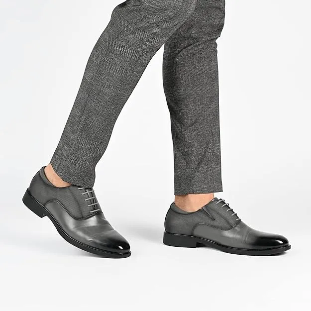 Vance Co. Men's Vincent Plain Toe Oxford  Color Chestnut Size 10.5M