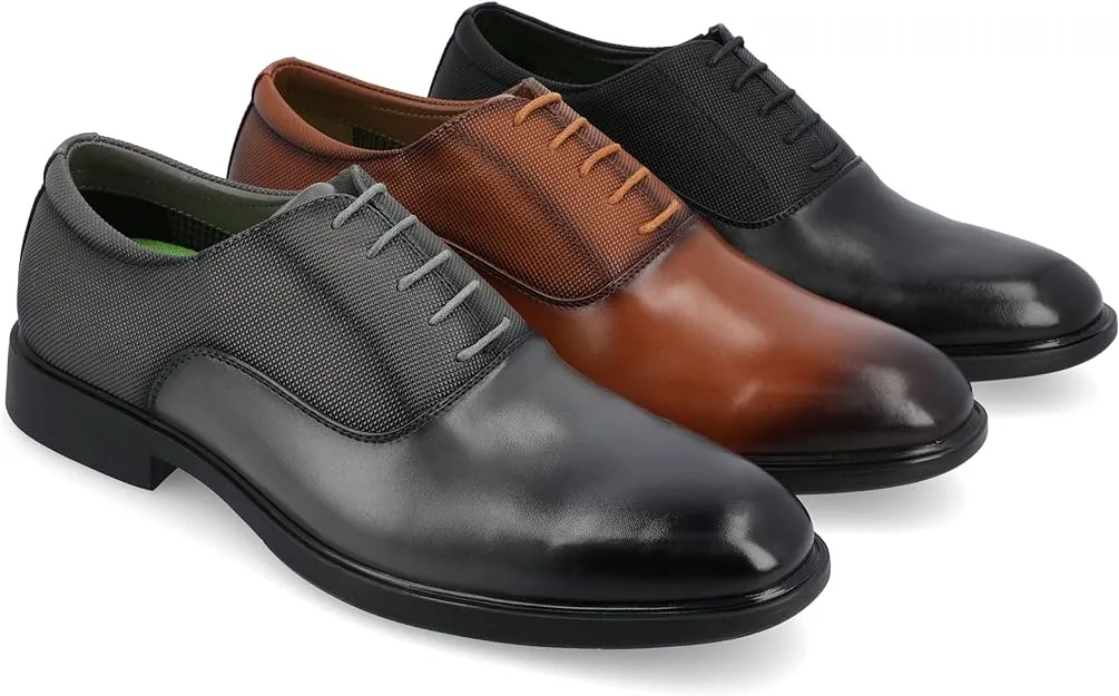 Vance Co. Men's Vincent Plain Toe Oxford  Color Chestnut Size 10.5M