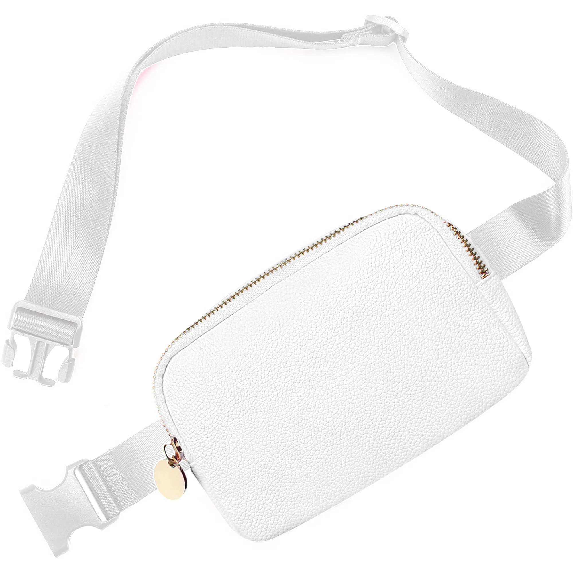 White Leather Belt Bag Womens - Leather Fanny Pack Women - Crossbody Bag Waist Pack Bum Bag