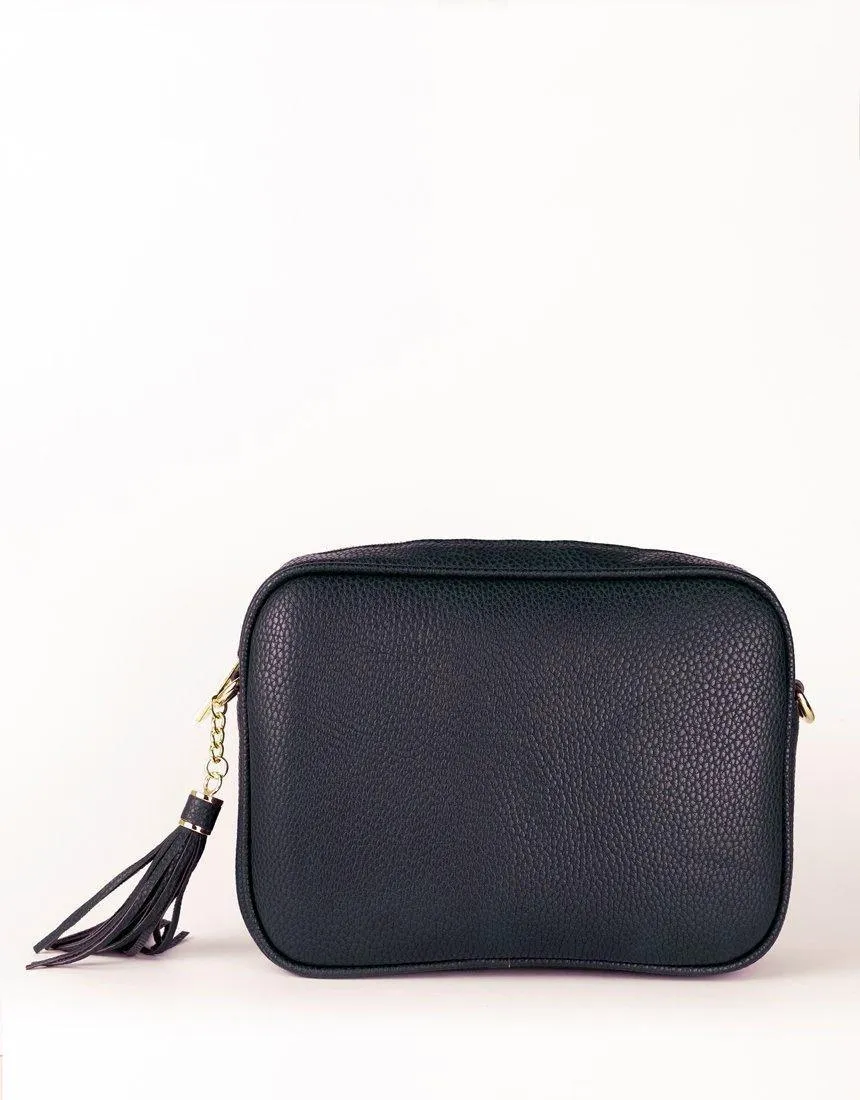 Zoe Crossbody Bag - Navy/Fuchsia Stripe