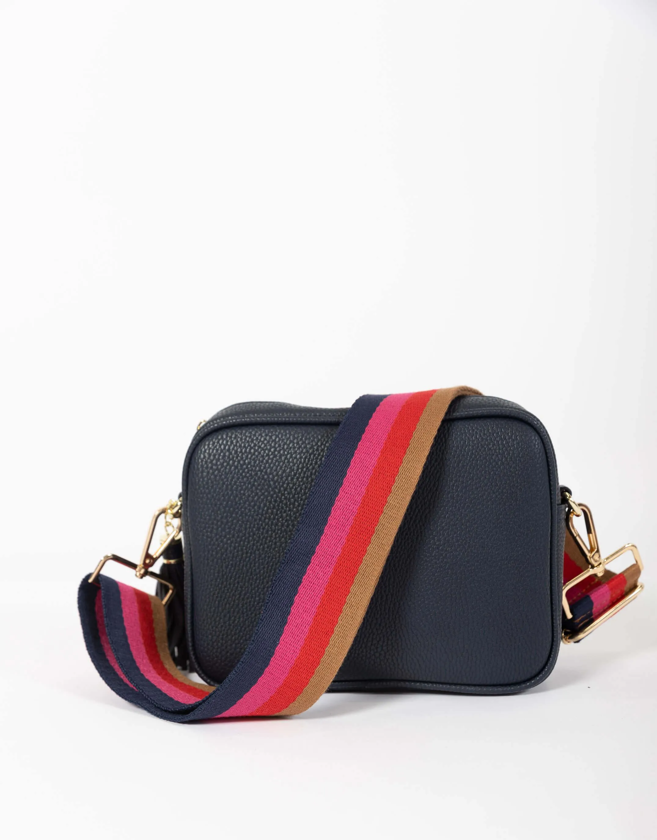 Zoe Crossbody Bag - Navy/Fuchsia Stripe